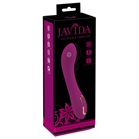 Javida Inflatable Vibrator - Adjustable Silicone Intimate Device, 21.1 cm