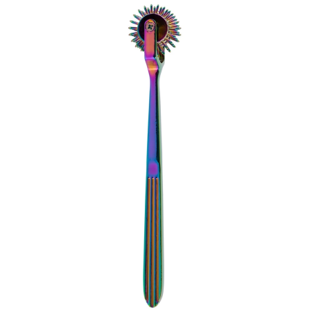 Fetish Collection Rainbow Triple Pinwheel Metal Sensory Tool 18.5cm