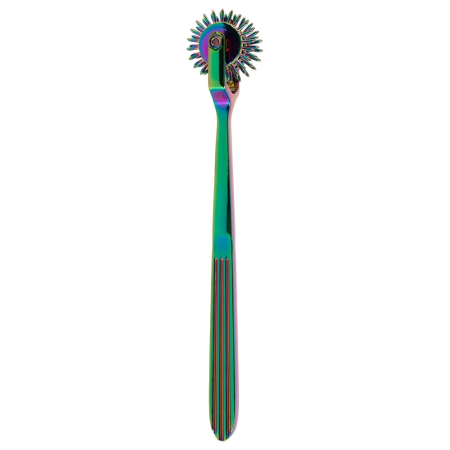 Fetish Collection Rainbow Triple Pinwheel Metal Sensory Tool 18.5cm