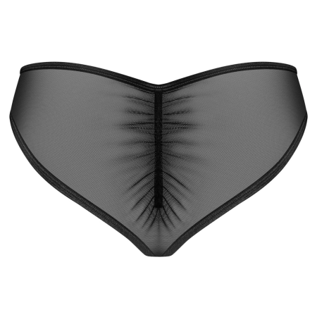 Obsessive Donarella Briefs XS/S Black Embroidered Transparent Soft Fit