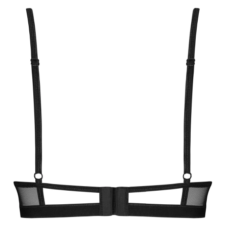 Obsessive Donarella Bra Black XL/2XL - Embroidered Tulle, Adjustable Fit