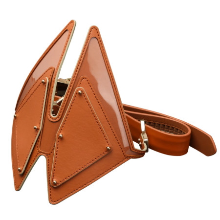 LOCKINK Vixen Adjustable Leather Blindfold Set Brown - Removable Eye Flaps