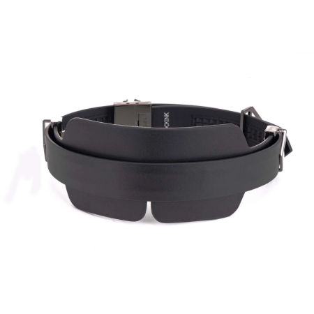 LOCKINK Blindfold Kit Black - Adjustable Leather Eye Mask with Buckles