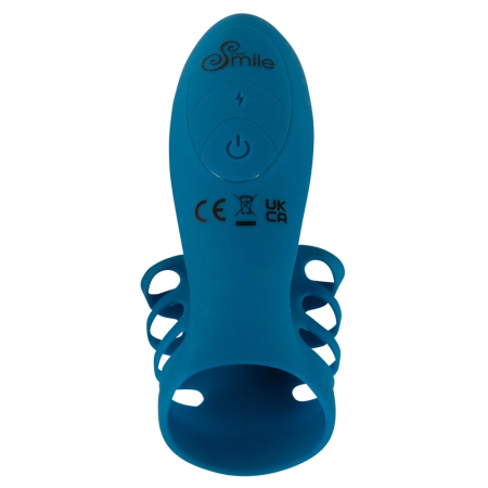 Sweet Smile Vibrating Silicone Intimate Ring, Black, Rechargeable