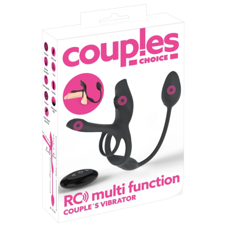 Couples Choice RC Multi Function Silicone Intimate System Black 34.8cm