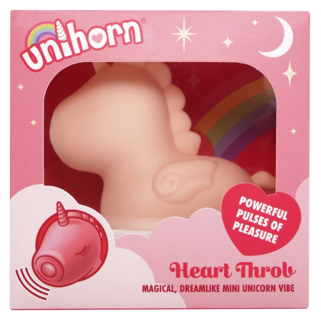 Unihorn Heart Throb Intimate Dual Motor Silicone Device, Pink, 9 cm