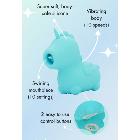 Unihorn Mount'n Peak Lay-On Intimate Massager Dual Motor Silicone 9cm