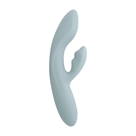 Svakom Chika App-Controlled Flexible Dual-Action Vibrator Turquoise Grey