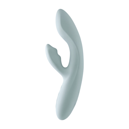 Svakom Chika App-Controlled Flexible Dual-Action Vibrator Turquoise Grey