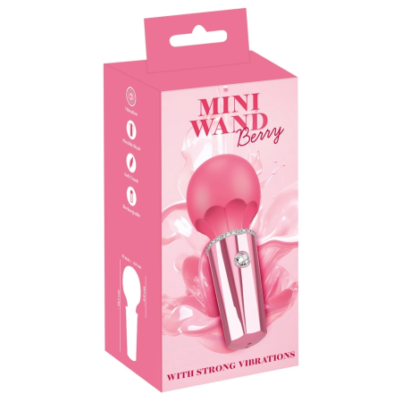 You2Toys Mini Wand Berry Compact Rechargeable Massage Wand Pink 12.7cm