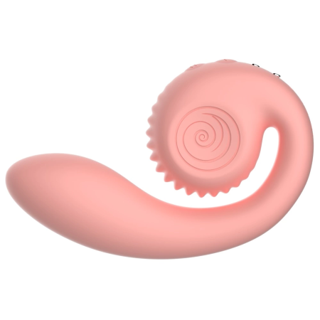 Snail Vibe Gizi Peachy Pink - Dual Intimate Device, Silicone, 19cm