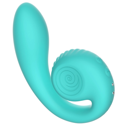 Snail Vibe Gizi Tiffany Dual Motor Silicone Intimate Device Blue 19cm