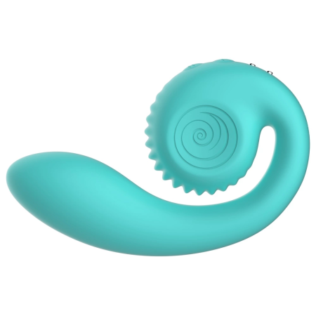 Snail Vibe Gizi Tiffany Dual Motor Silicone Intimate Device Blue 19cm