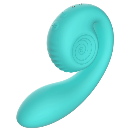Snail Vibe Gizi Tiffany Dual Motor Silicone Intimate Device Blue 19cm