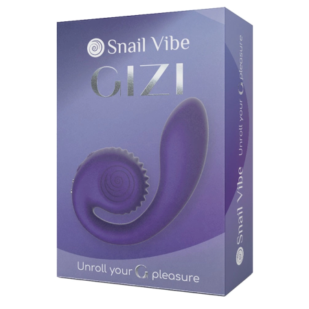 Snail Vibe Gizi Purple - Dual System, Flexible Silicone, 19 cm