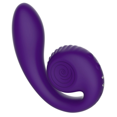 Snail Vibe Gizi Purple - Dual System, Flexible Silicone, 19 cm