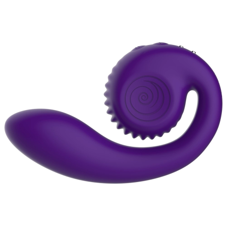 Snail Vibe Gizi Purple - Dual System, Flexible Silicone, 19 cm