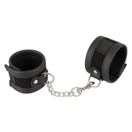 You2Toys Vegan Adjustable Handcuffs with Removable Chain Black