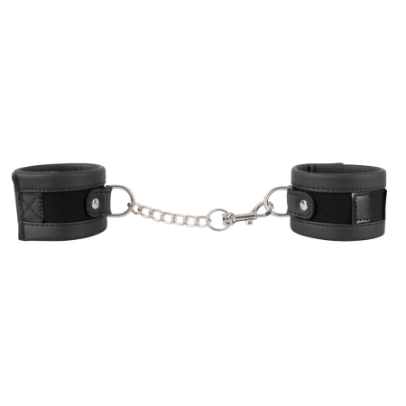 You2Toys Vegan Adjustable Handcuffs with Removable Chain Black