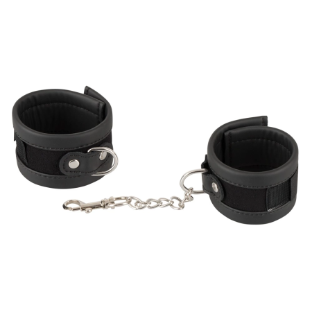 You2Toys Vegan Adjustable Handcuffs with Removable Chain Black