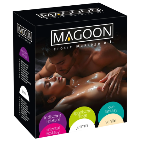 Magoon Massage Oil Set 6x200ml - Assorted Fragrances, Nourishing Formula