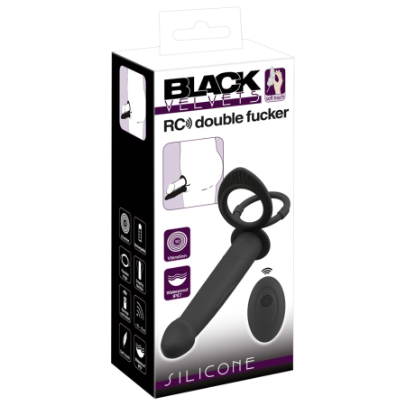 Black Velvets RC Double Partner System Silicone, Waterproof, Black
