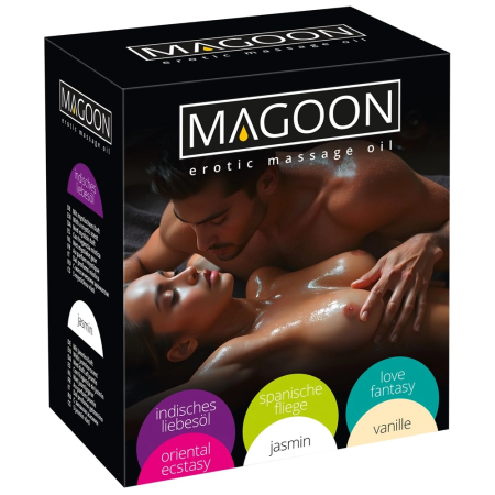 Magoon Massage Oil Set 6 x 50 ml - Assorted Aromas, Nourishing Formula