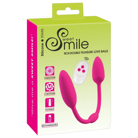 Sweet Smile RC Double Pleasure Silicone Intimate Duo Balls Remote 28cm