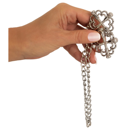 Bad Kitty Stainless Steel Nipple Jewellery with Adjustable Chain 30.5cm