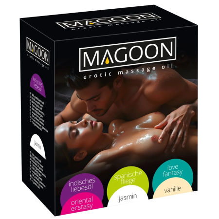 Magoon Massage Oil Set 6x100ml - Assorted Scents, Nourishing Formula