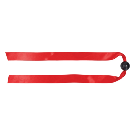 Sportsheets S&M Amor Satin Ball Gag Red Ribbon Adjustable 46cm