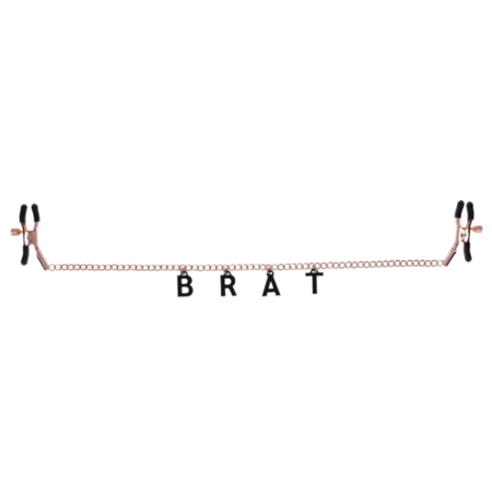 Sportsheets Sex & Mischief Brat Adjustable Tension Nipple Clamps Rose Gold