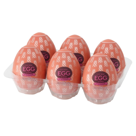 Tenga Egg Cone Stronger HB 6pcs Set - Flexible Stimulation Sleeves
