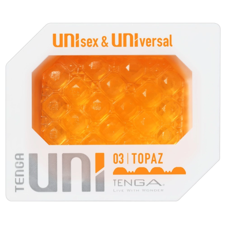 Tenga UNI Topaz Flexible Intimate Sleeve, Dual-Textured, 6 cm, TPE