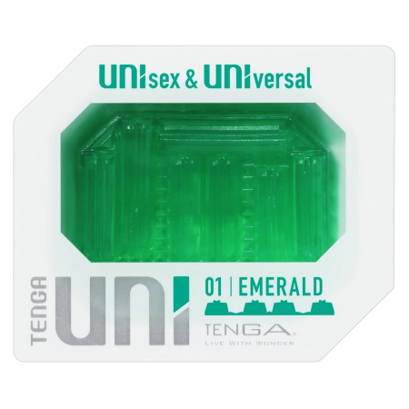 Tenga UNI Emerald Flexible Intimate Sleeve, Dual-Texture, 6 cm, TPE