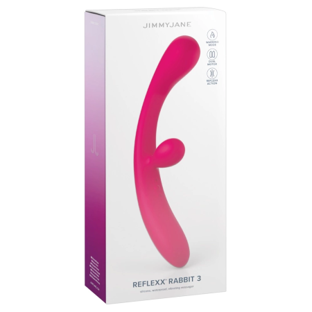 JimmyJane Reflexx Rabbit 3 Dual-Action Silicone Intimate Machine, Purple