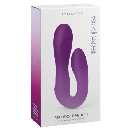 JimmyJane Reflexx Rabbit 1 Dual Motor Flexible Intimate Device, Purple