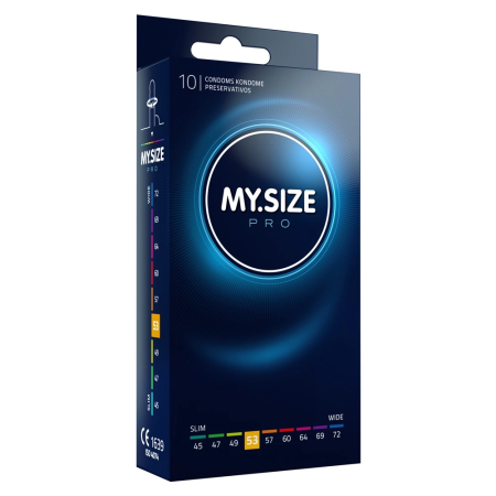 MY.SIZE PRO 53mm Ultra-Thin Vegan Condoms Vytex Latex 10pcs