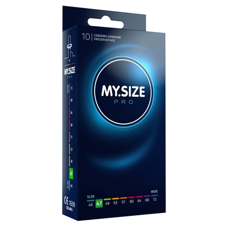 MY.SIZE PRO 47mm Ultra-Thin Vegan Condoms 10-Pack Vytex Latex