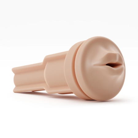 Autoblow AI Ultra Intimate Sleeve Mouth Beige - Ribbed TPR Insert