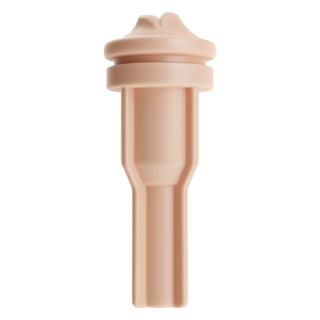 Autoblow AI Ultra Intimate Sleeve Mouth Beige - Ribbed TPR Insert