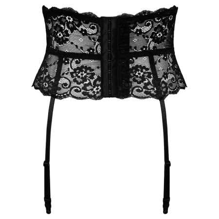 Cottelli LINGERIE Lace Suspender Belt Black L Adjustable Straps