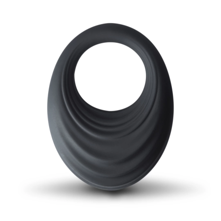 Rocks-Off Spire Vibrating Liquid Silicone Ring Black USB Rechargeable