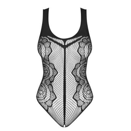 Obsessive B335 Body Black S-L Soft Mesh Design Cut-Out Back