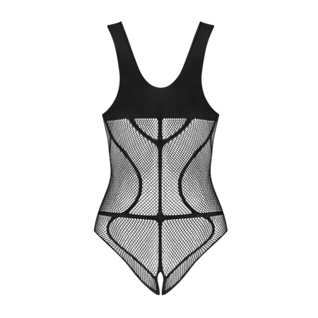 Obsessive B336 Mesh Bodysuit S-L Black Harness-Style Design