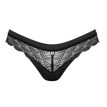 Obsessive Chemeris Black Lace Panties M/L - Elegant Stretch Design