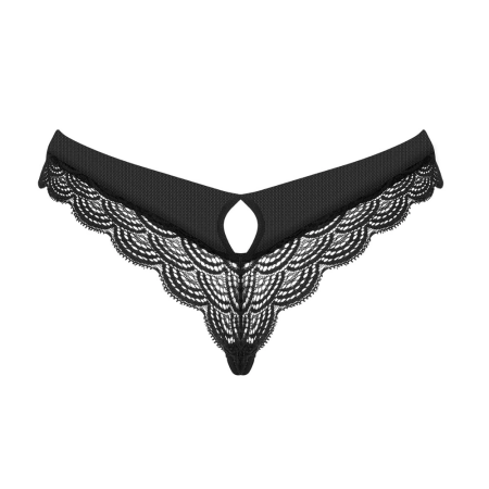 Obsessive Chemeris Black Lace Panties M/L - Elegant Stretch Design