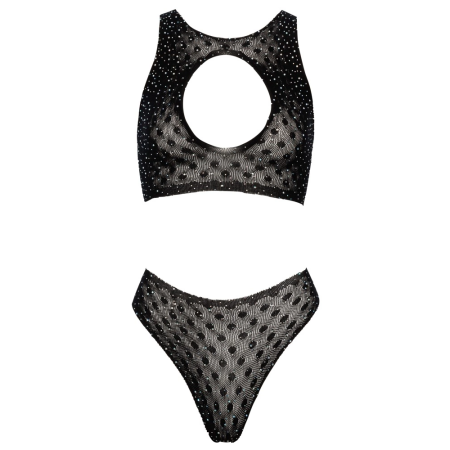 Cottelli Fantasy S-L Rhinestone Decorated Top & Thong Set