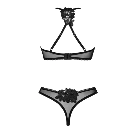 Obsessive Latinesa Lingerie Set M/L Black Tulle & Embroidery