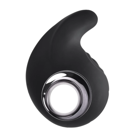 Playboy Ring My Bell Black - Dual Action Silicone Vibrator with Tapper